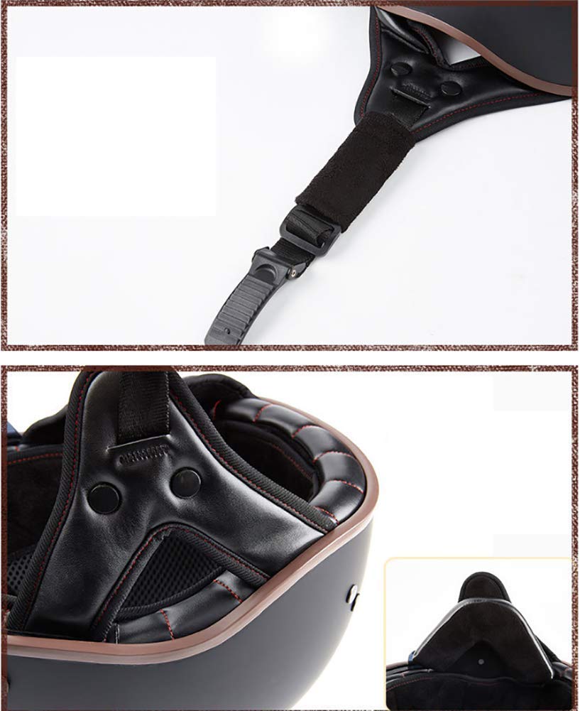 Retro kask motocyklowy dla dorosłych mężczyzn kobiet, letni kask motocyklowy z otwartą twarzą ECE/ECE zatwierdzony z wagą osłony przeciwsłonecznej rower jazda na rowerze kaski dla dorosłych