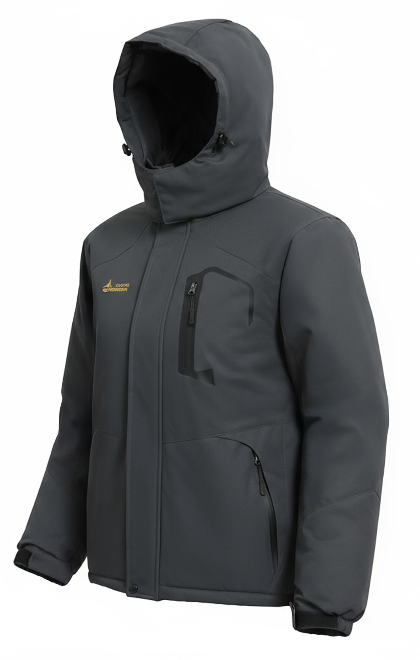 Veste Ski Femme Imperméable Polaire Veste Softshell Montagne Snowboard Hiver Chaud Coupe-vent Manteaux avec Capuche Amovible Extérieur
