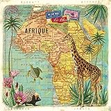 servietten afrikanisch 2 Packungen mit je 20 Stück Home Collection Servietten (2er Set / 40Stück) 3-lagig 33x33cm Travel to Africa