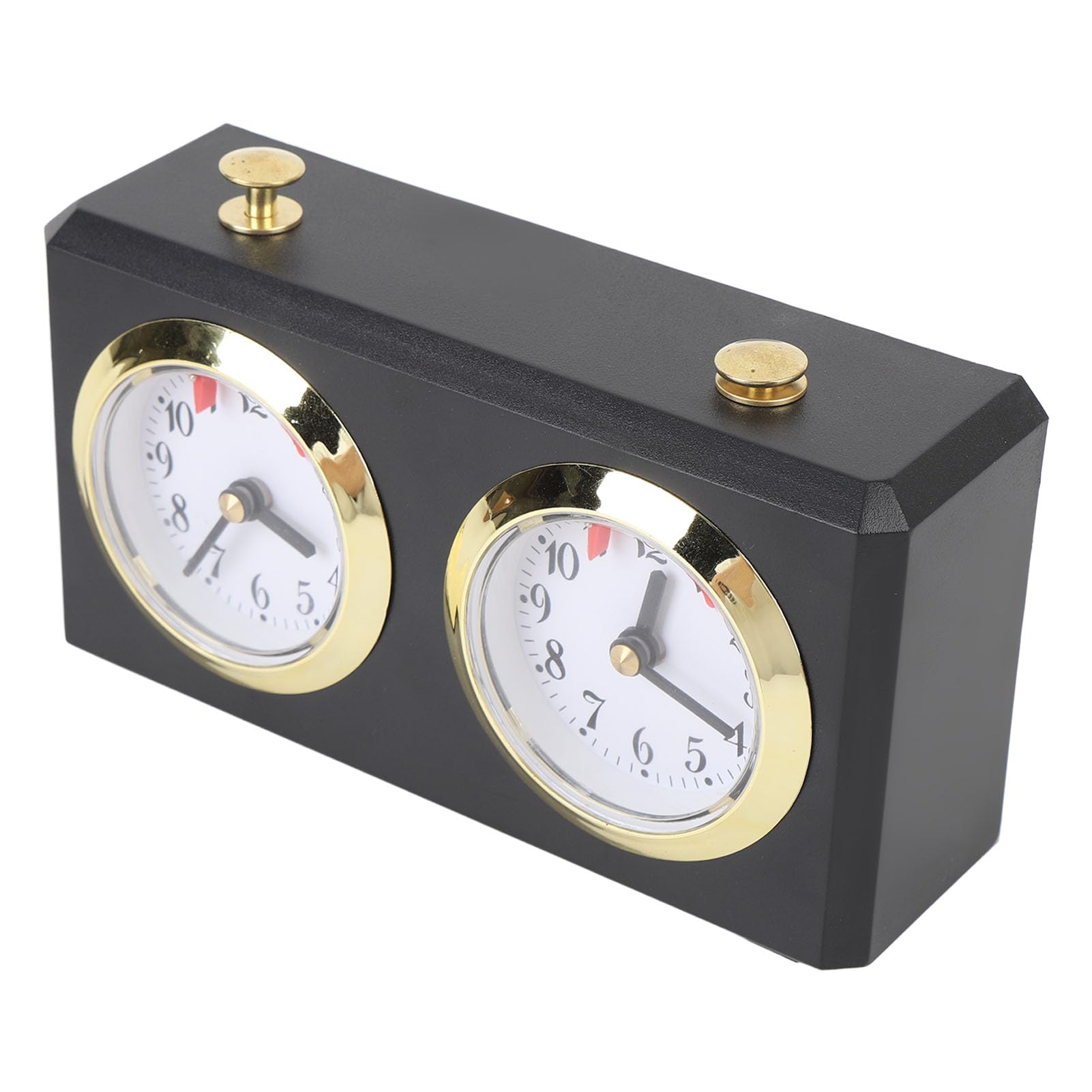 Horloge D'échecs Mécanique Analogique, Minuterie D'échecs Classique à Remonter pour Les Compétitions Weiqi et Les Séances D'entraînement Quotidiennes (Noir)