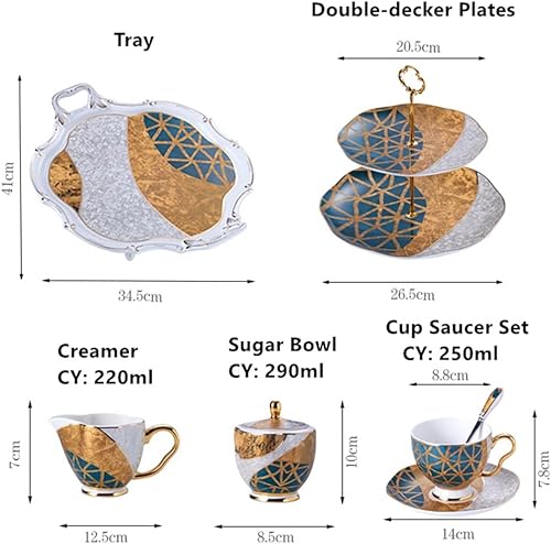 Miniatura 4 de Bone China Coffee Set Gold Inlaid Porcelain Tea Set Cup Ceramic Cup Creamer Teapot Milk Pot Coffee Utensils A