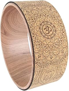 Cork Yoga Wheel, Prop for Stretching Flexibility Back Bends, Yoga Training Wheel, Pilates Accessories, for Stretching and Improving Backbends