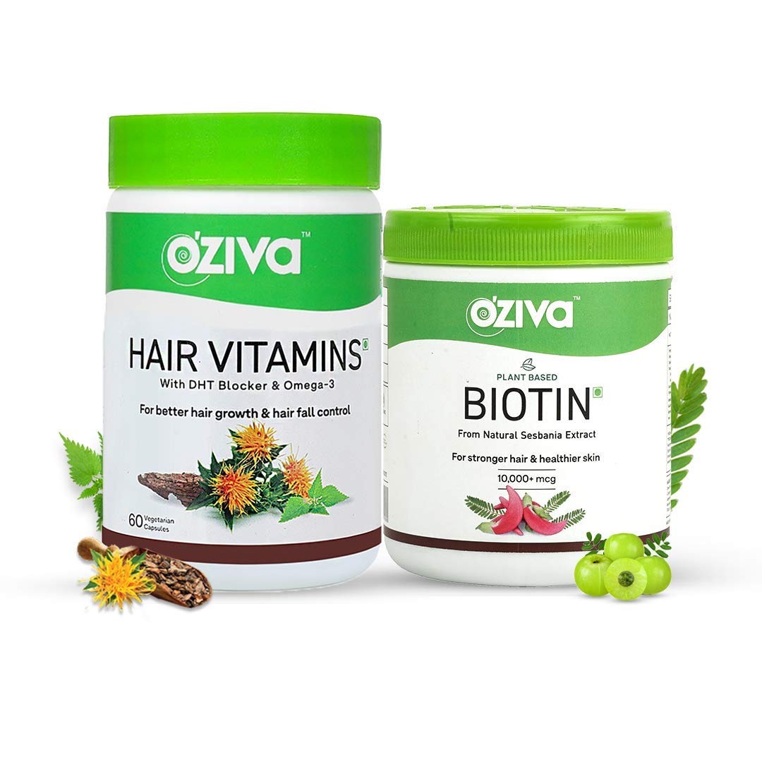 Buy OZiva Hair Vitamins (With DHT Blocker & Omega 3) for Better Hair