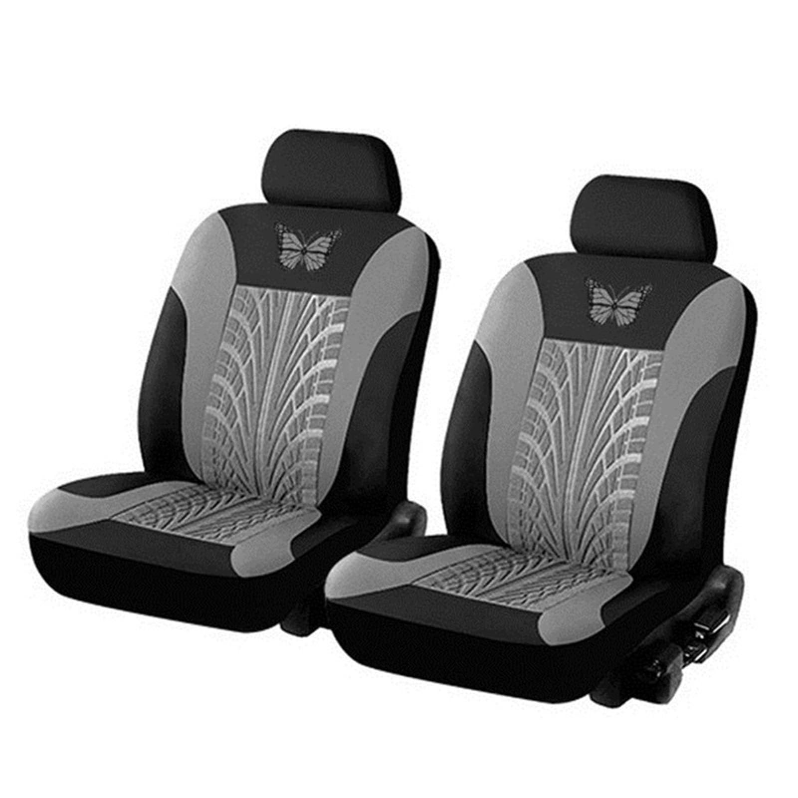 QWTYAFDD Car Seat Covers, for Peugeot 106 204 205 206 207 208 307 307SW 307CC 308 Cars Front Seat Covers Comfortable and Breathable Nonslip Interior Accessories,A