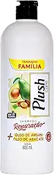 Plush Care, Shampoo para cabelos, Reparação, Óleo de Argan + Óleo de Abacate, 800ml, Marrom