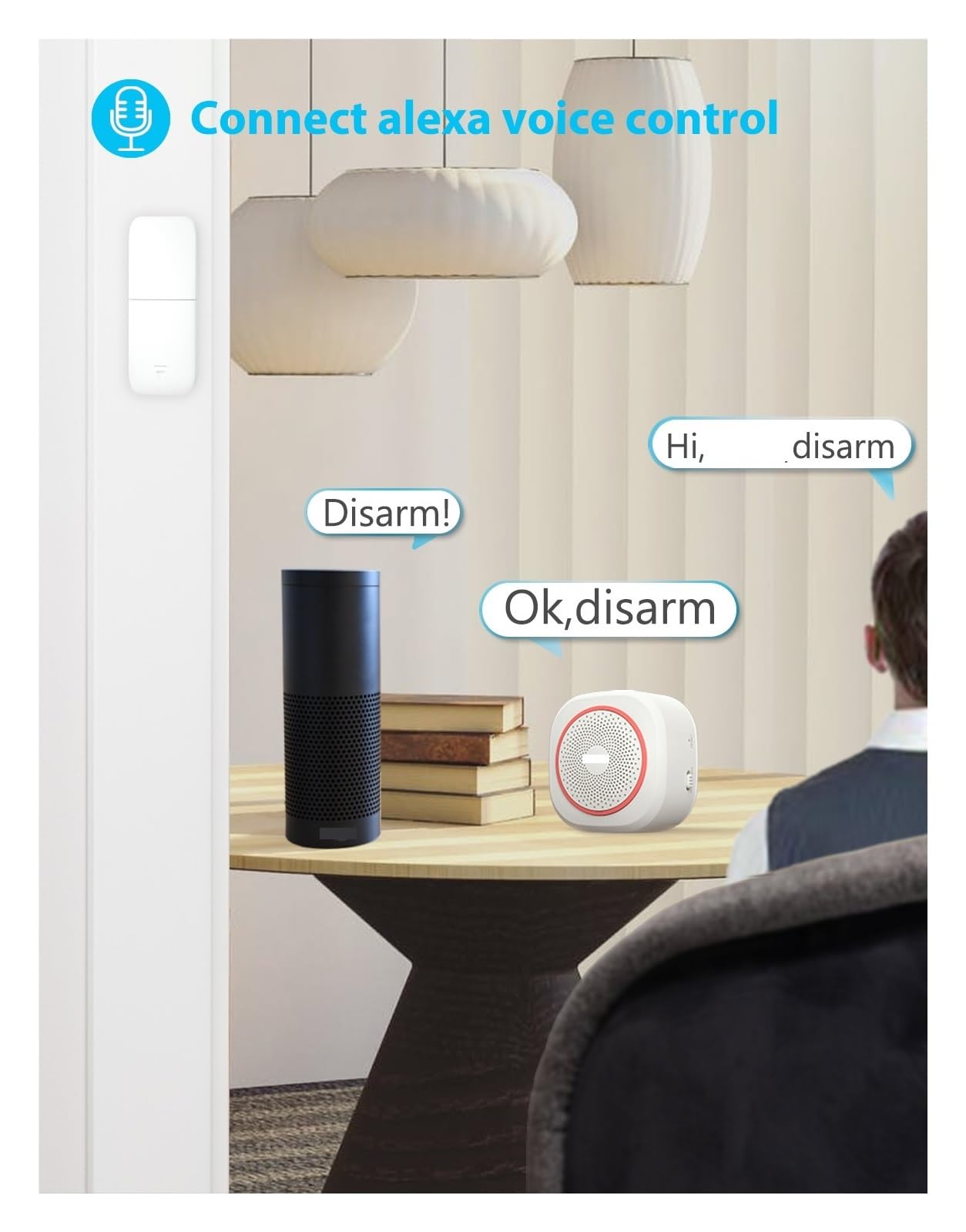 DELURA AS100 WiFi Home Alarm System Drahtlose Sicherheit Einbrecher Smart Home APP Steuerung Mit PIR Motion Sensor Tür Sensor Keine Falsch-Positiv-Rate (Color : Option16)