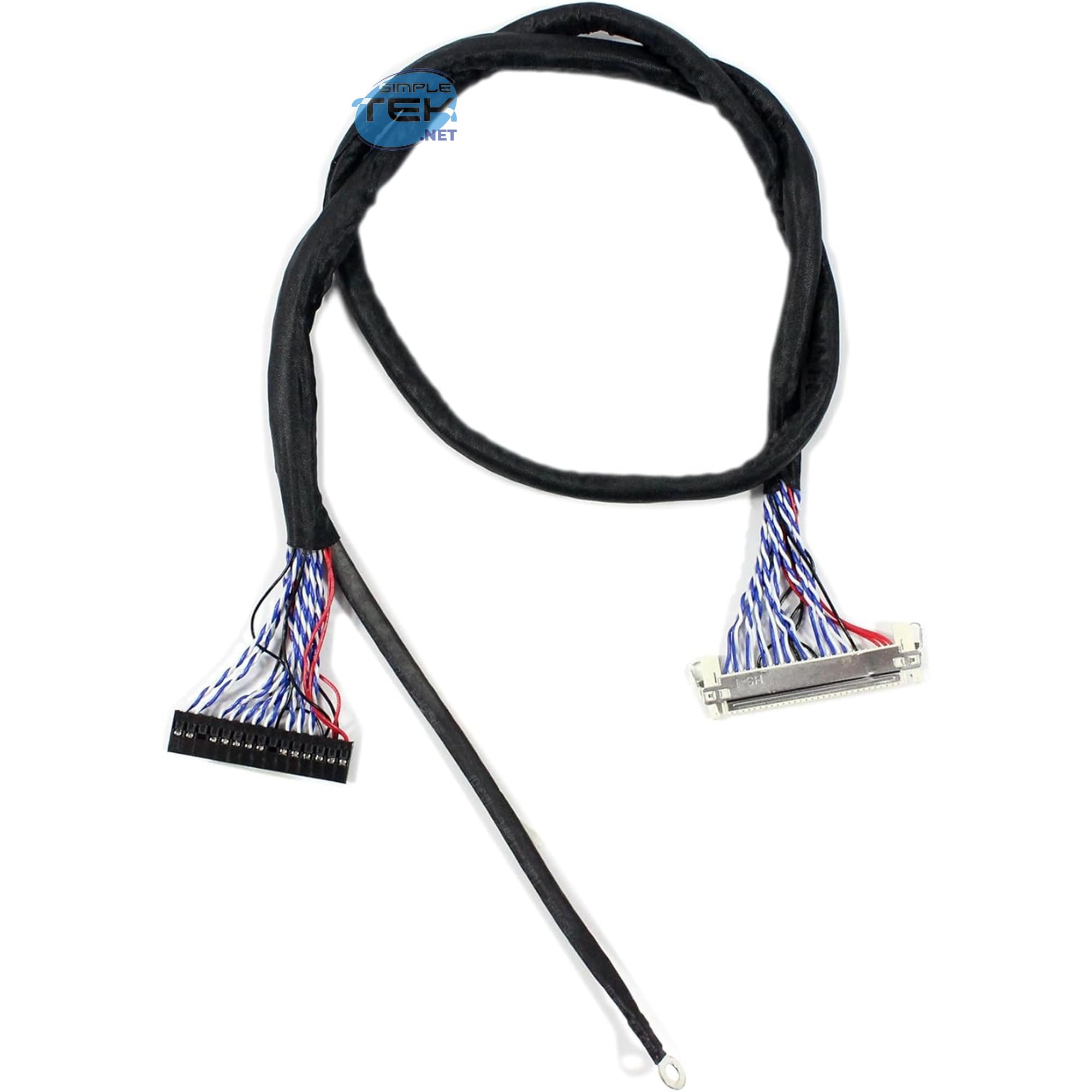 SIMPLETEK - Cavo LVDS 30 Pin 8 Bit | Lunghezza cavo 25cm | Connettore Display per All in One