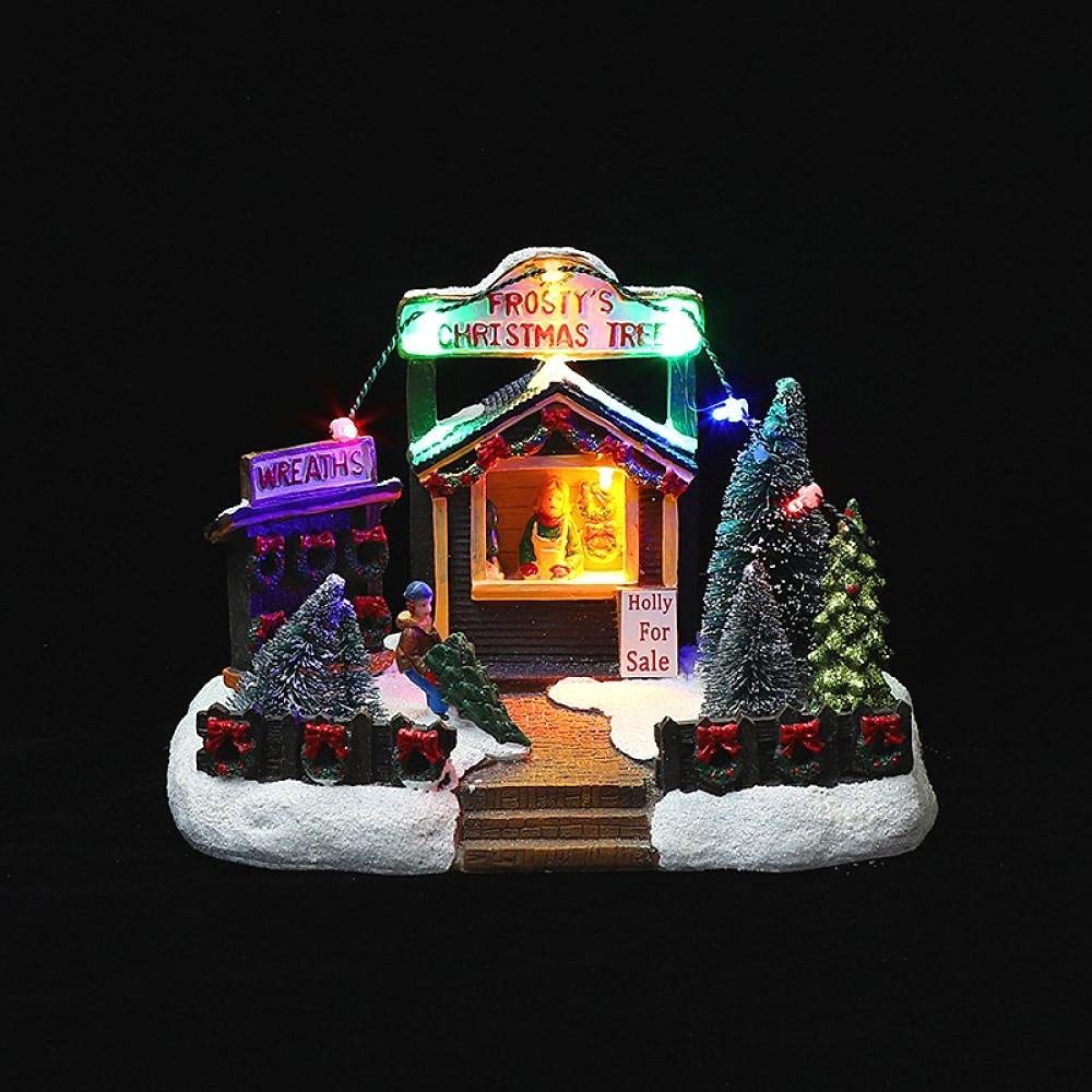 Addobbi Natalizi Decorazioni Natalizie Addobbi Natale Casa del Commissario Incandescente Casetta Decorazioni Natalizie Decorazioni per Regali di Natale-Casa A Baldacchino Luminosa