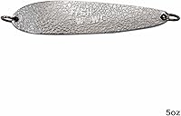 Vista 5 de 5oz 5 pulgadas pesca martillado cuchara cebo señuelo - plata