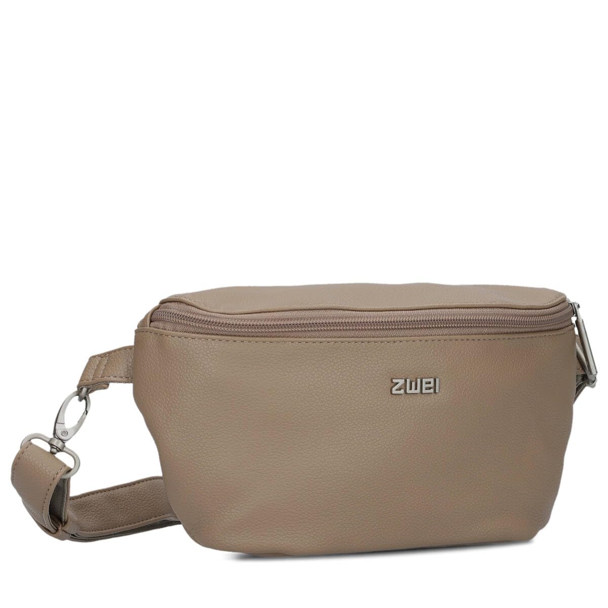Zwei Mademoiselle.M MH4 Women's Hip Bag 25 cm 1 Litre High-Quality Faux Leather Crossbody Bag Water-Repellent 3-in-1 Comfortable Chest Bag, Belt Bag & Waist Bag, Hazel, Standard Size, Waist Bag
