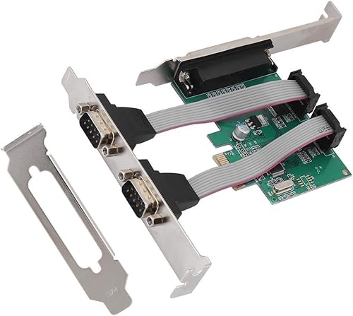 Miniatura 3 de DualSerial - Tarjeta PCI Express de 2 puertos + 1 puerto paralelo, puerto serie PCI, puerto paralelo, tarjeta combinada PCI Express compatible con