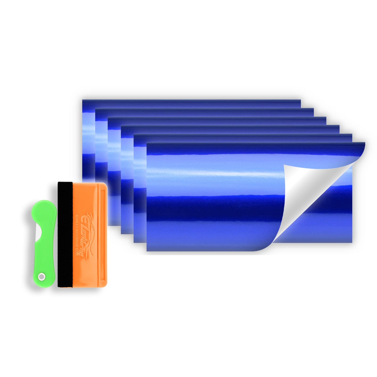 Buy Free Tool Kit 6pcs 4"x6" Emblem Overlay Gloss Metallic Royal Blue