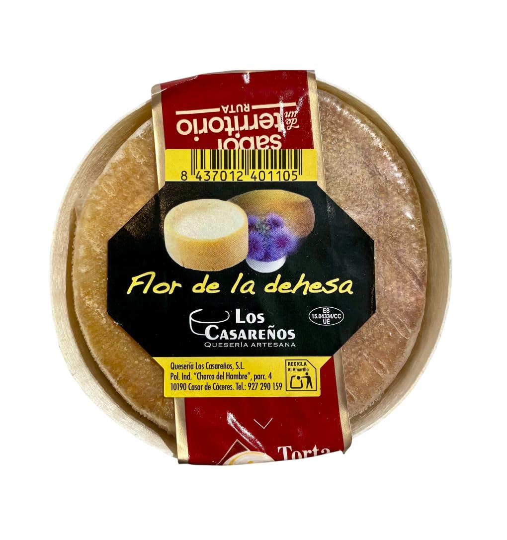 PACK 2- Torta del Casar D.O.P. Flor de la Dehesa 350 g – Queso Extremeño de Oveja Merina – Leche Cruda y Cuajo Vegetal – Textura Cremosa – Queso Premiado
