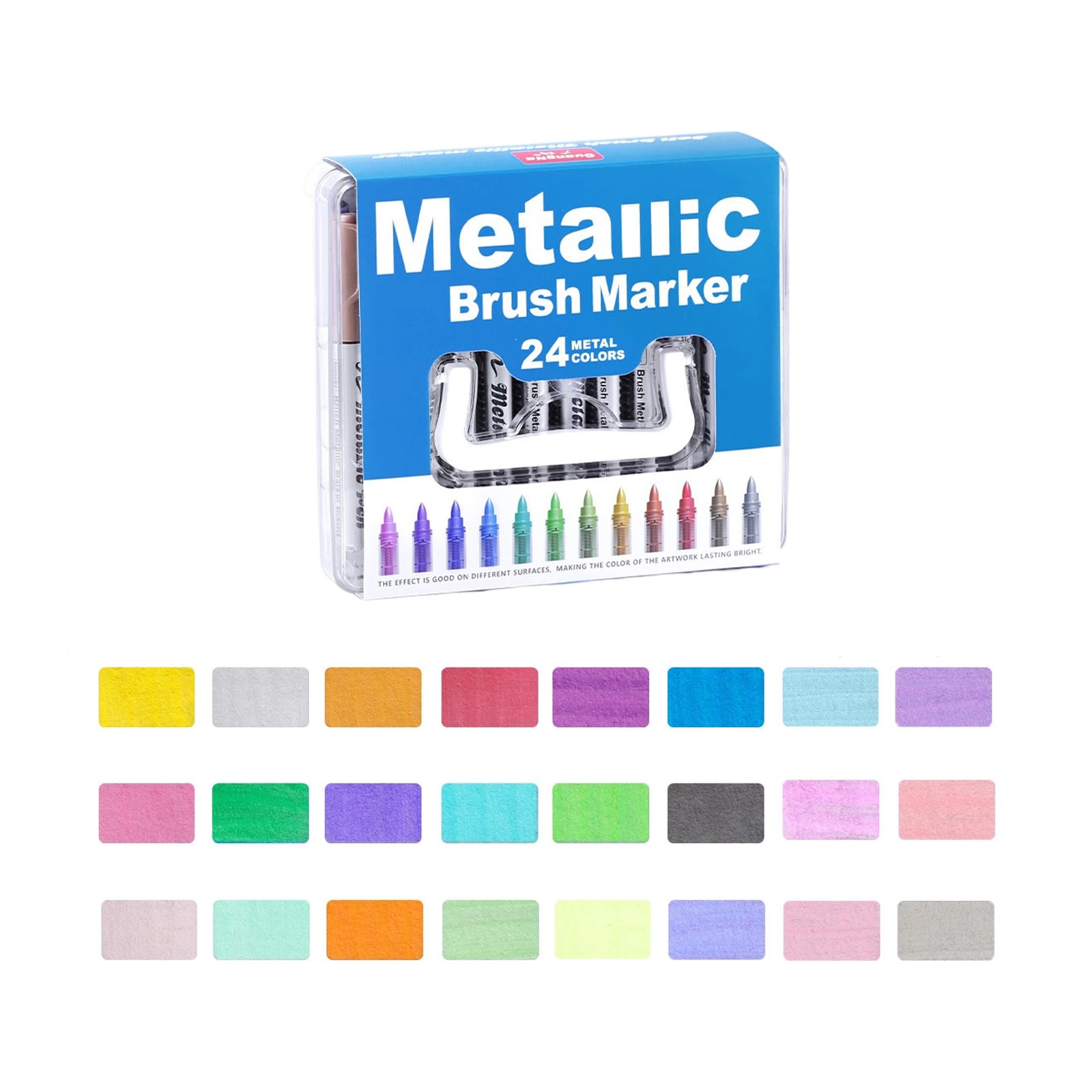 Set pennarelli metallici riflettenti, 24 colors