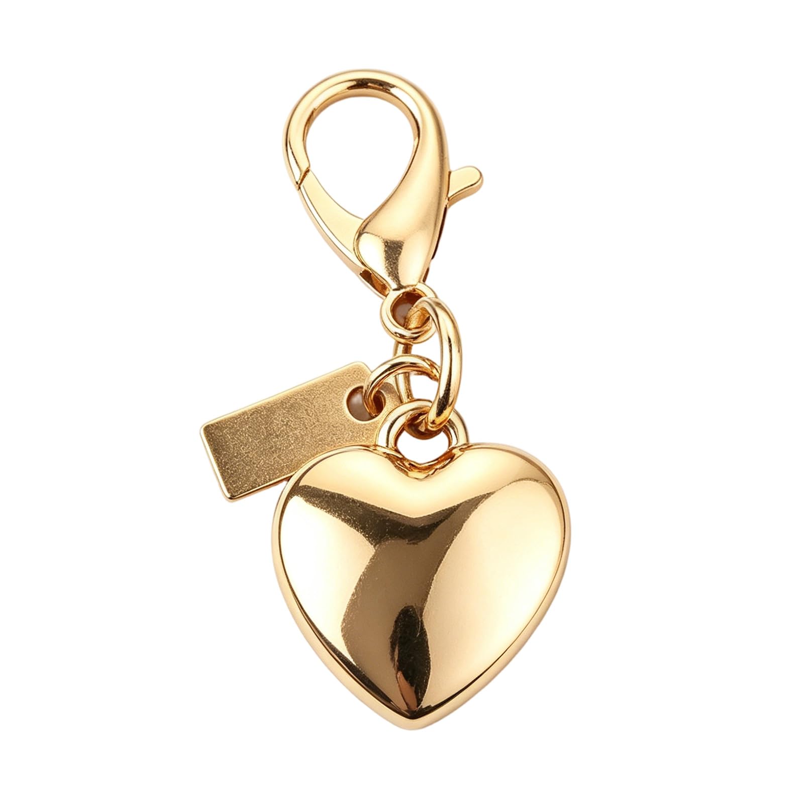 Xnqelerate Golden Heart Bag Keychain, Purse Charms, Car Keychain For Women, For Girlfriend, Wife, Mother