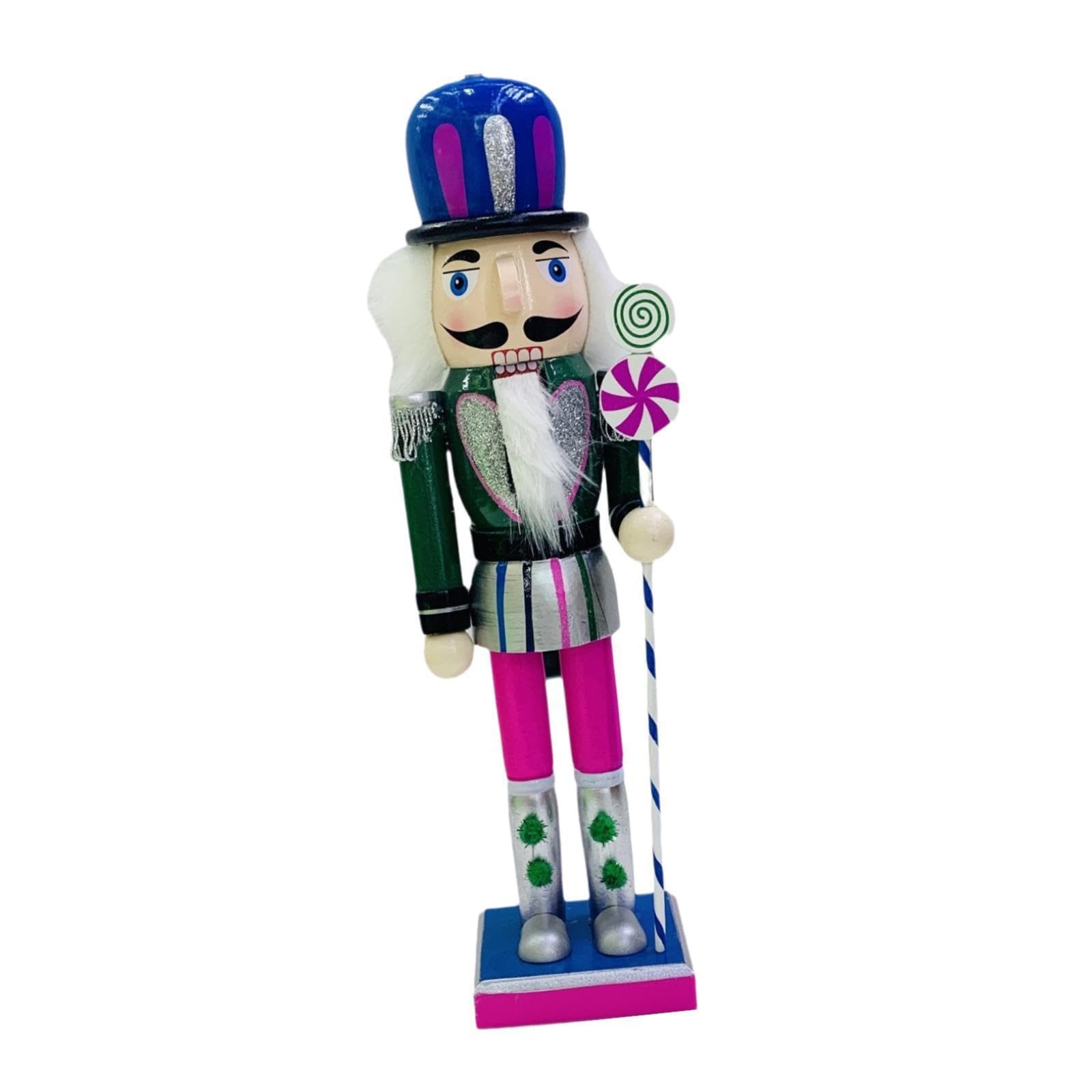 YIXANNX Nutcracker Figurine Puppet Decorative Wooden Doll Christmas Collectibles Sculpture 38 Cm Christmas Nutcracker Figurine Party Collectibles Home