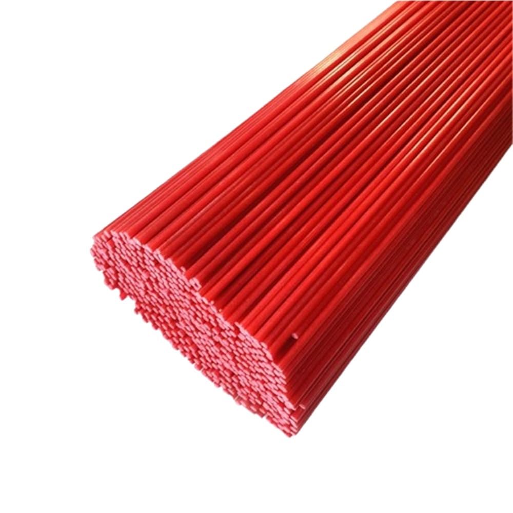 Varilla de fibra de vidrio roja de 5 uds, barra sólida de fibra de vidrio resistente a altas temperaturas, longitud 0,5 m, varilla sólida redonda de fibra de vidrio de 1m(1x500mm)