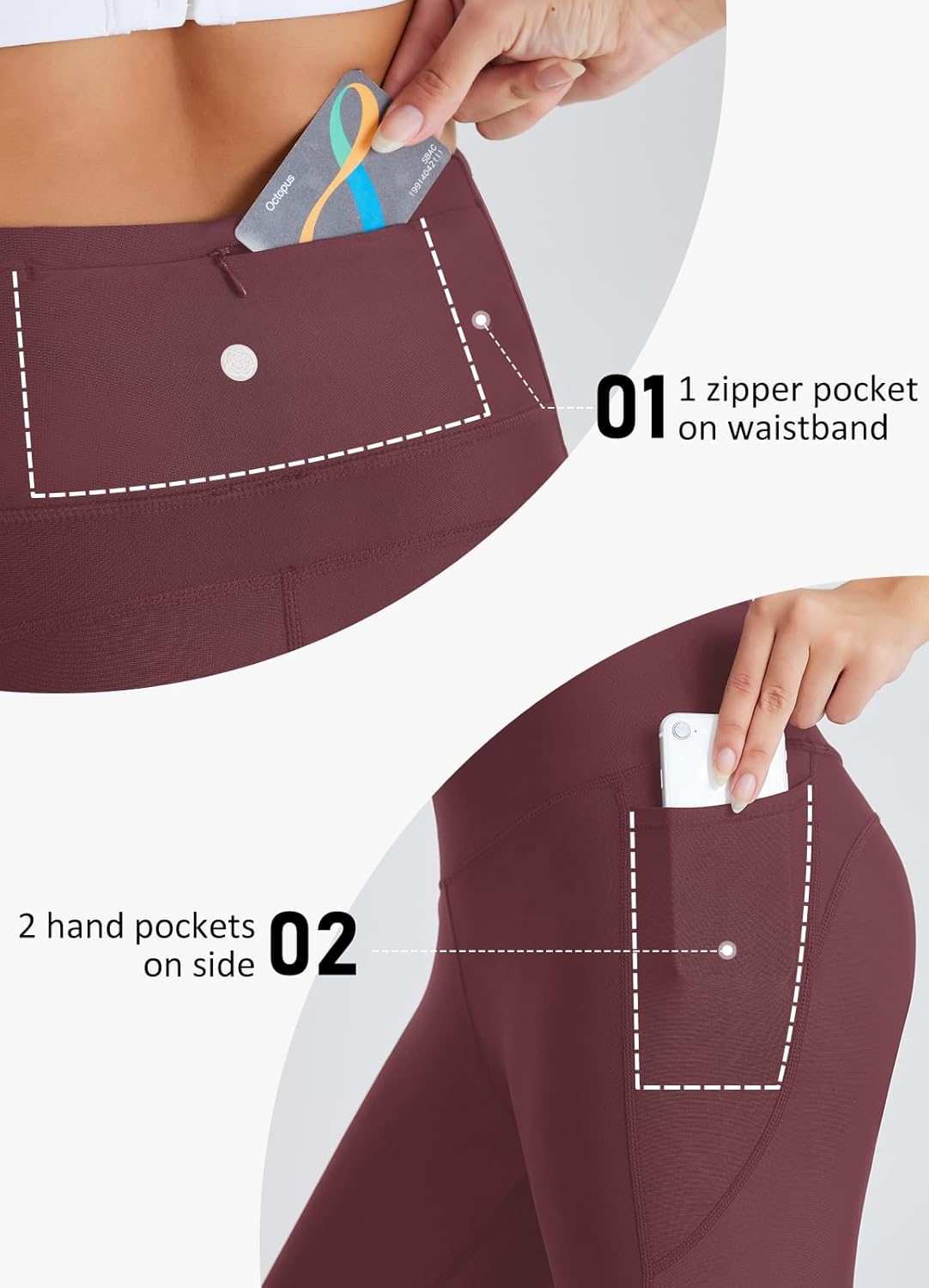 Women's 14" Modest Swimsuits Plus Size Swim Pants Tankini Long Swim Shorts High Waisted Capri Leggings UPF50+ - Image 4