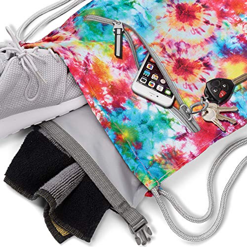 Skog Å Kust GymSak | Bolsas 2 en 1 con cierre de cordón y bolsa seca impermeable desmontable | Tie Dye miniatura 3
