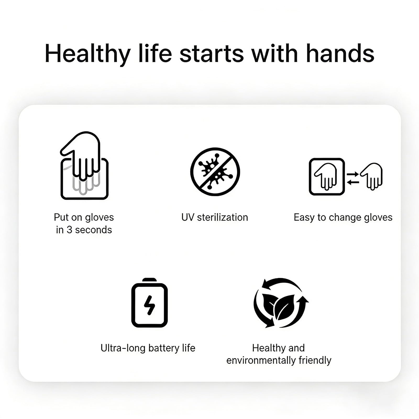 Erogatore intelligente del guanto di Touchless per la manipolazione pulita dell'alimento ed erogatore ricaricabile del guanto