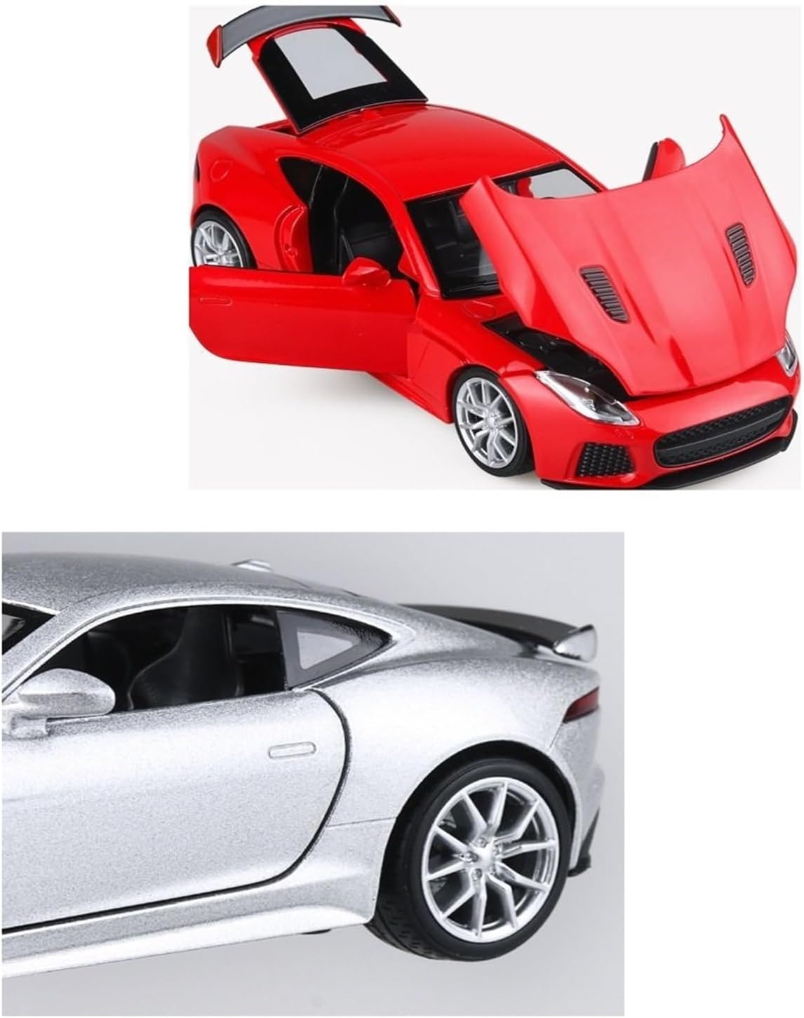 Classic Diecast Car Metal Alloy Model Scale 1:32 for Jaguar F-Type Metal Body Plastic Interior(Blue)