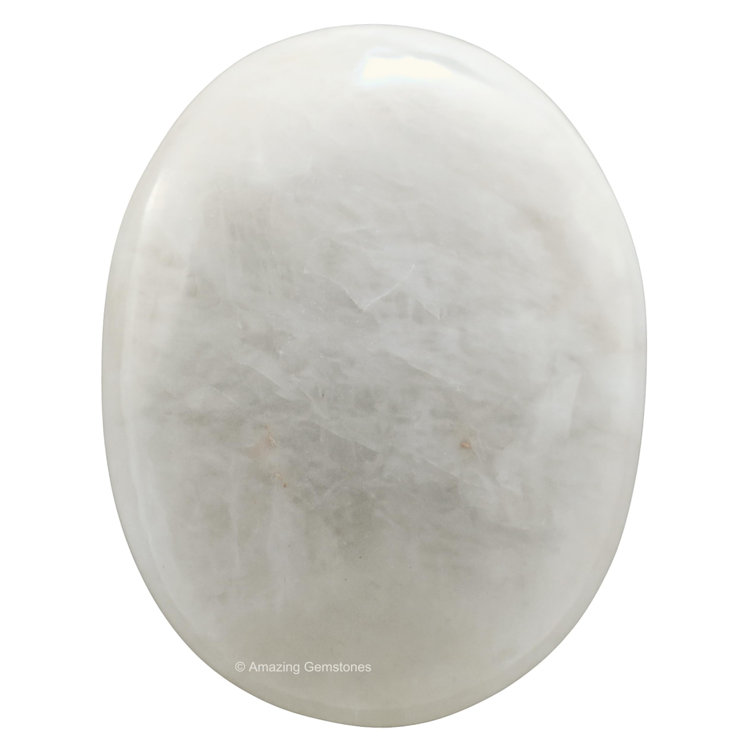 Snow Quartz Crystal Palm Stone, 45-50mm Large Meditation Healing Crystal