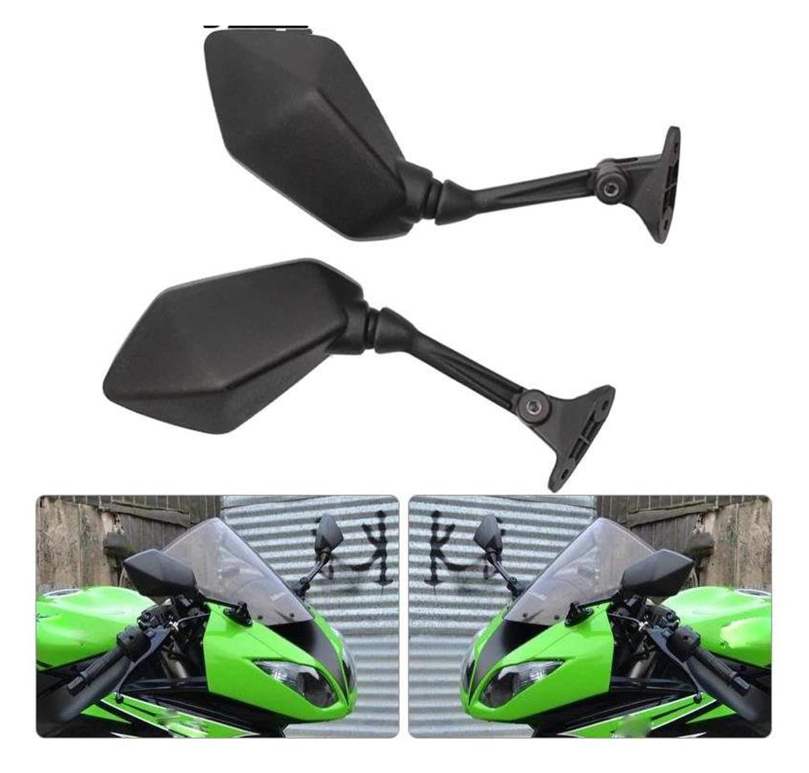 Amazon.com: TYJPBUSA Motorcycle Rearview Mirrors for for Ninja