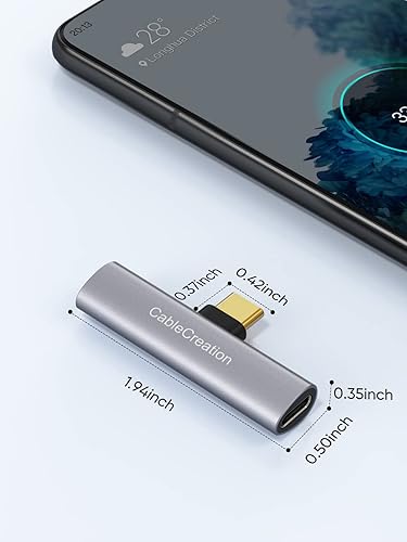 Miniatura 7 de CableCreation Divisor USB C, 2 en 1 USB C Audio y adaptador de carga PD, cable auxiliar tipo C compatible con el nuevo iPad Pro, MacBook, iPhone 16