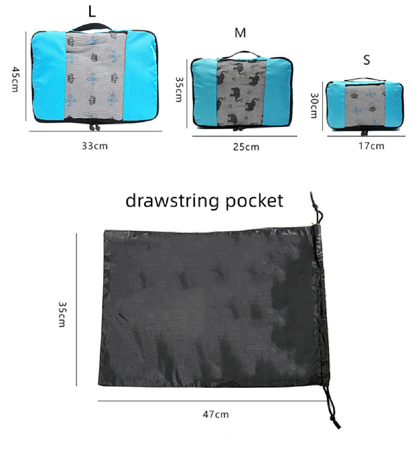 Organizzatori di Bagagli da Viaggio ispessiti con cubetti di imballaggio con Buste di Compressione per Borse per Scarpe Impermeabili.,Viola