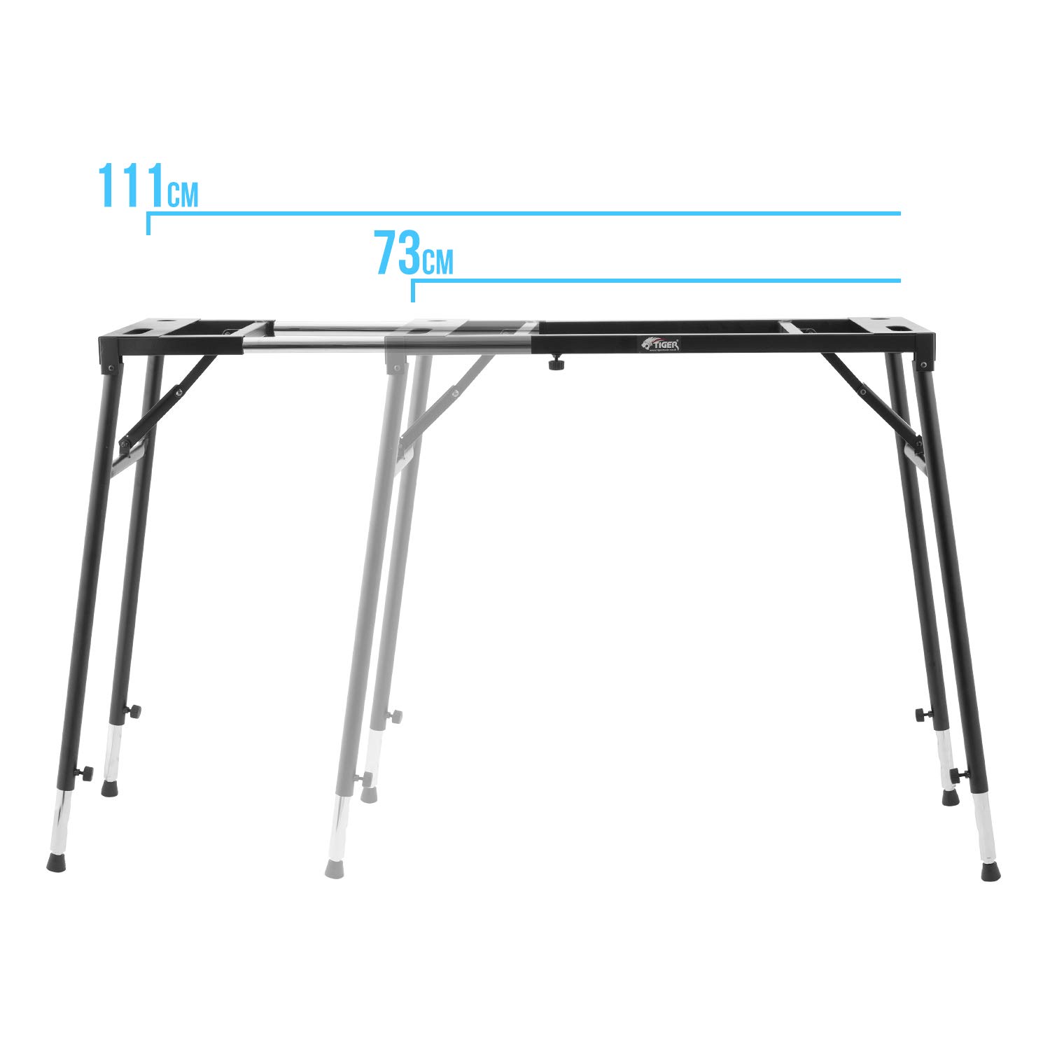 TIGER KYS21BK Adjustable Platform Keyboard Stand Flat Top Stand