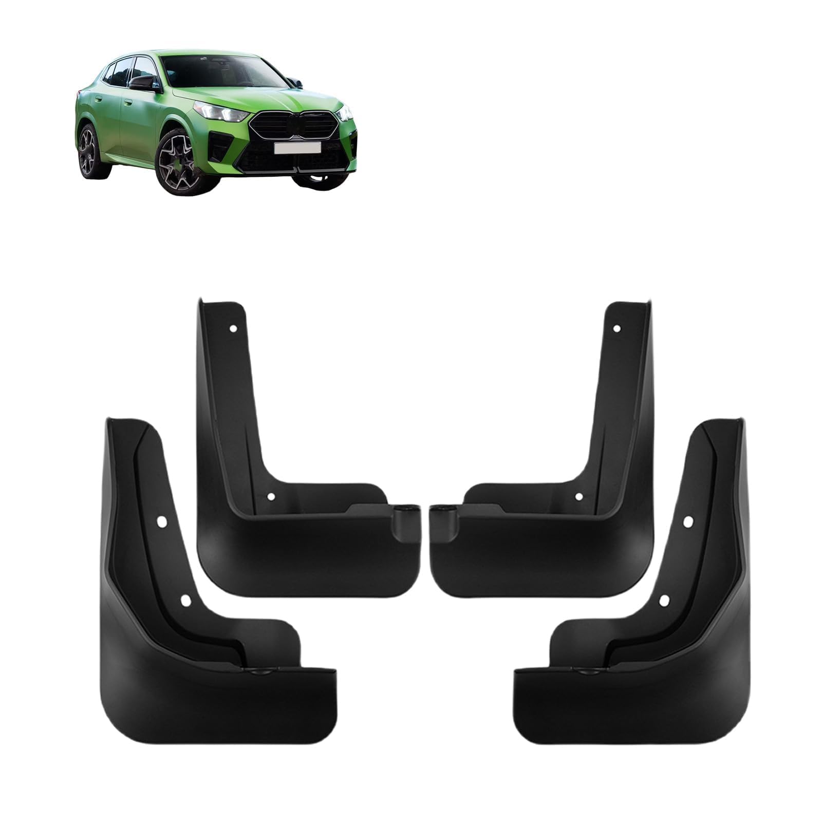 NYSLDSCO 4Pcs Premium Mud Flaps for BMW X2 2024-2025 Front and Rear Splash Guards Durable Mudguards Protection Against Road Debris