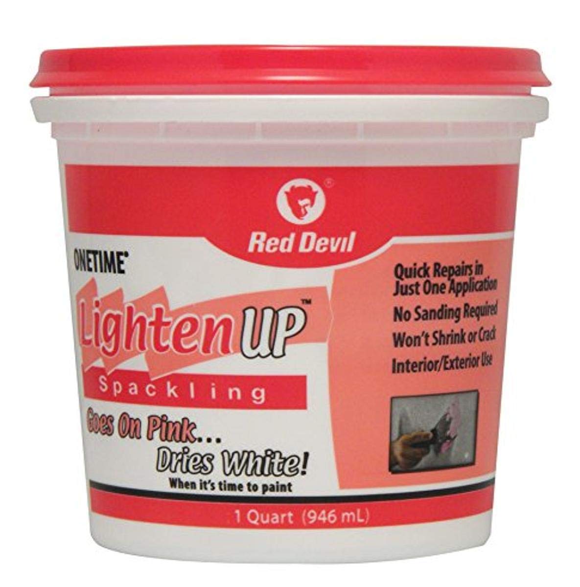 Red Devil 0574 Onetime Lighten Up, Quart, White