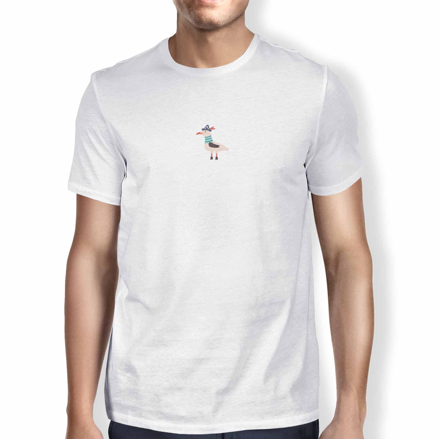 Green Fish Men's White Fdmtsi-104176 T-Shirt, Xl