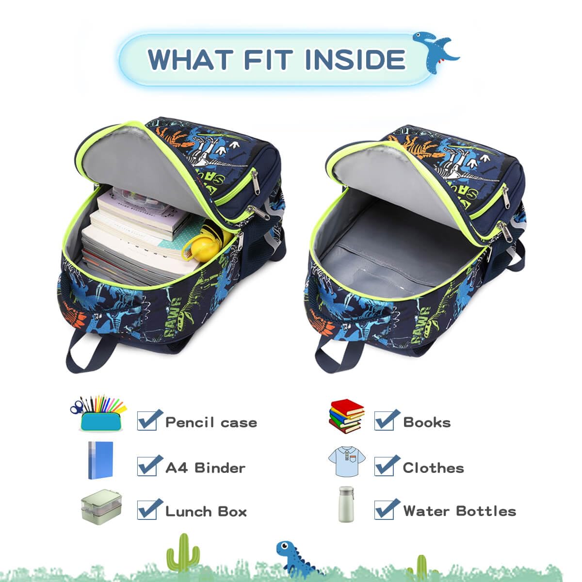 Cusangel Kinderrucksack Mädchen Jungen Teenager Schulrucksack, Ergonomischer & Anpassbarer Schulranzen, Wetterfester Rucksack Kinder mit Brustgurt, 20L, 41 x 29 x 15 cm