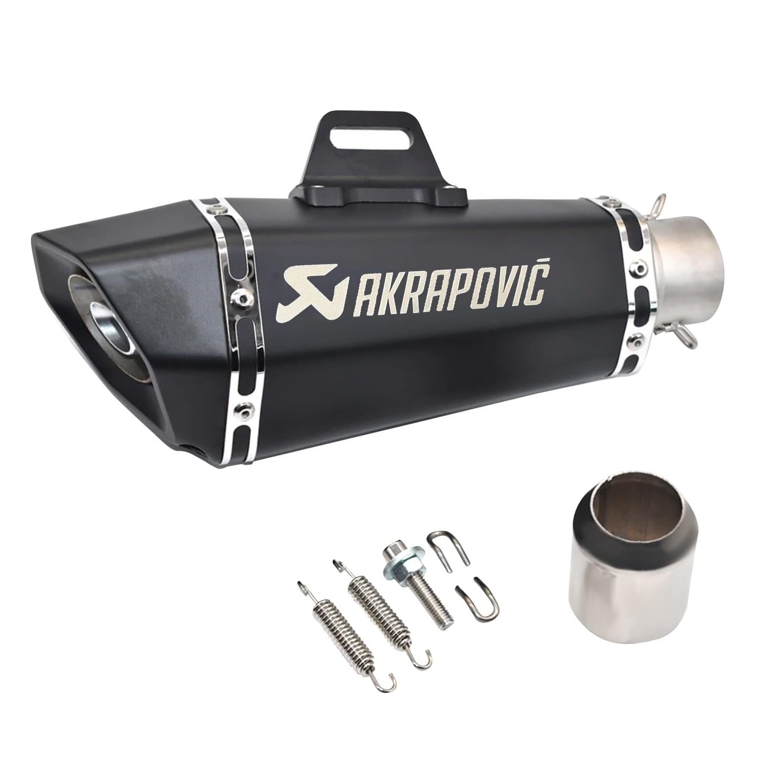 OTOROYS Hexa Cut Full Black Bike Exhaust with DB Killer | Akra Povic Premium Silencer | Modified Motorcycle Muffler for Kawasaki, BMW, Bajaj, KTM, Yamaha, TVS, Suzuki and Hero | Universal Fit-image-46