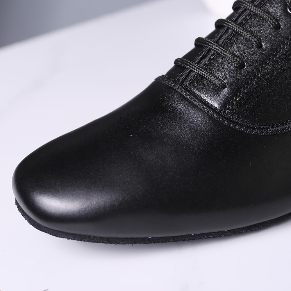 Scarpe da Ballo Uomo Liscio Pianta Larga Suola Scamosciato per Salsa Tango Jazz