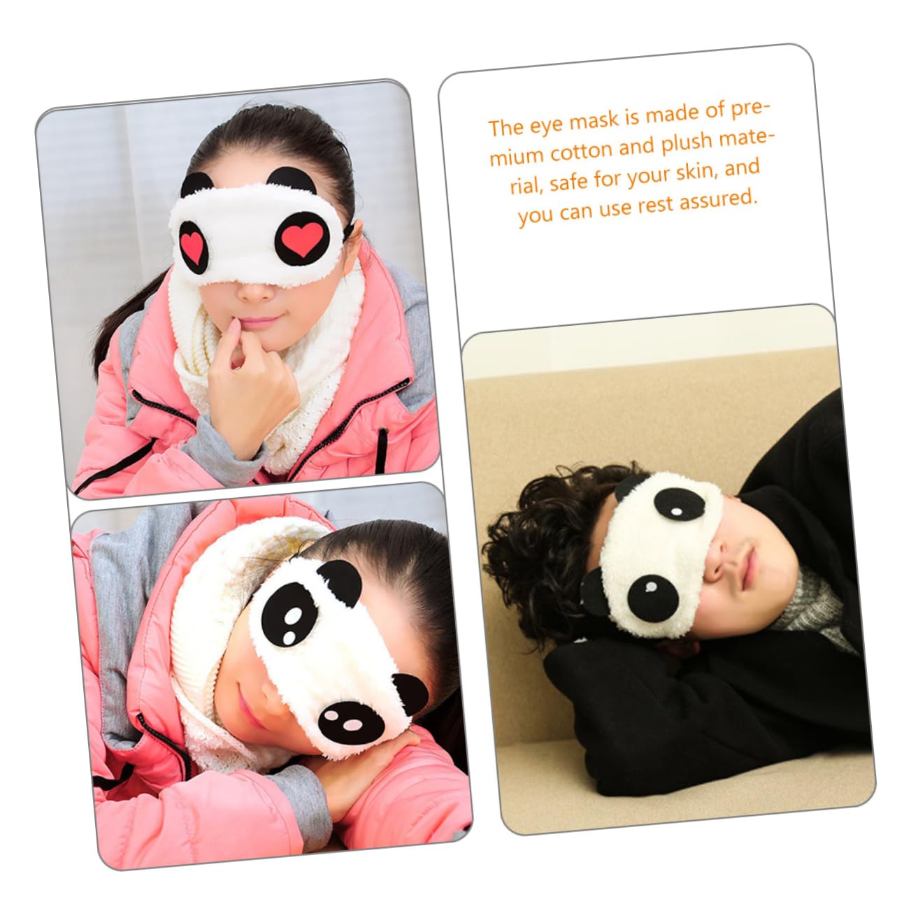 FOMIYES 30stücke Cartoon Panda Schlafmasken Für Mädchen Verstellbare Bequeme Weichem Für Schlafen Und Entzückendes Design Für
