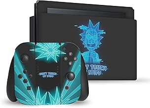 Head Case Designs Officially Licensed Rick and Morty Don't Touch My Stuff Graphics Vinyl Sticker Gaming Skin Decal Cover Compatible with Nintendo Switch Console & Dock & Joy-Con Controller Bundle