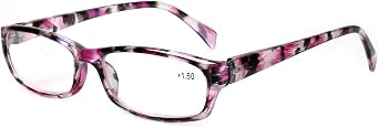 Kerecsen 5-Pack Reading Glasses Women Spring Hinge Pattern Design Glasses for Reading