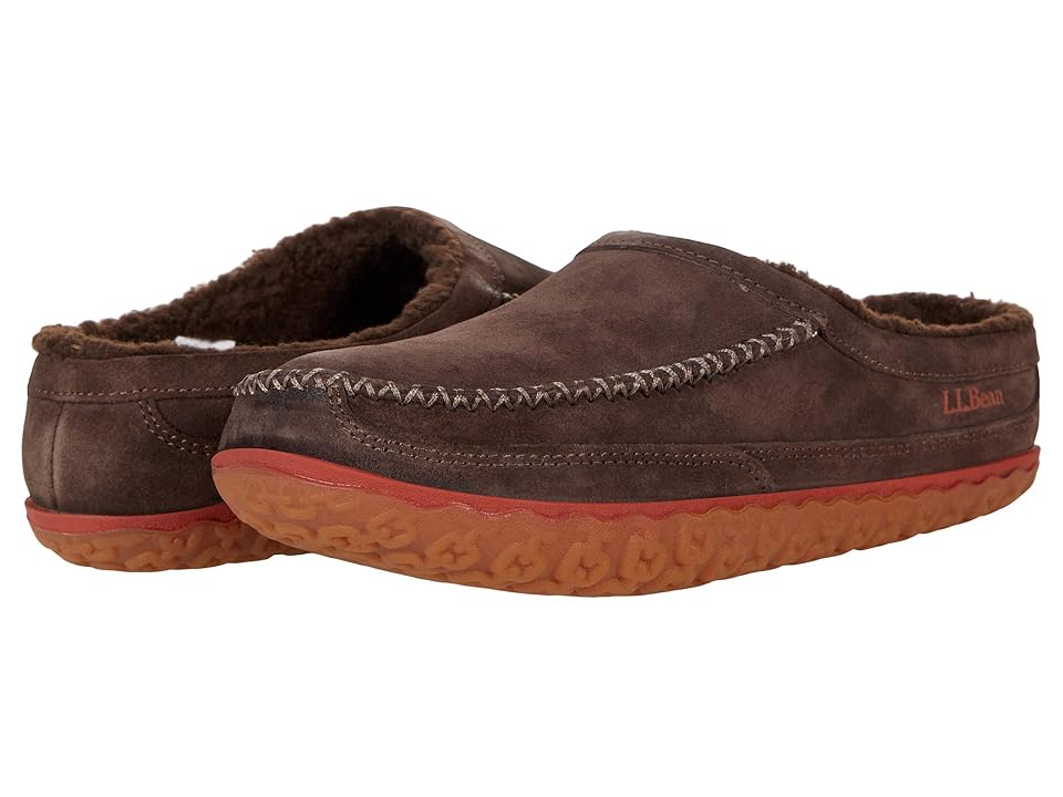 L.L.Bean Mountain Slipper Scuff Men's Shoes Bean Boot Brown : 9 D - Medium, Leather