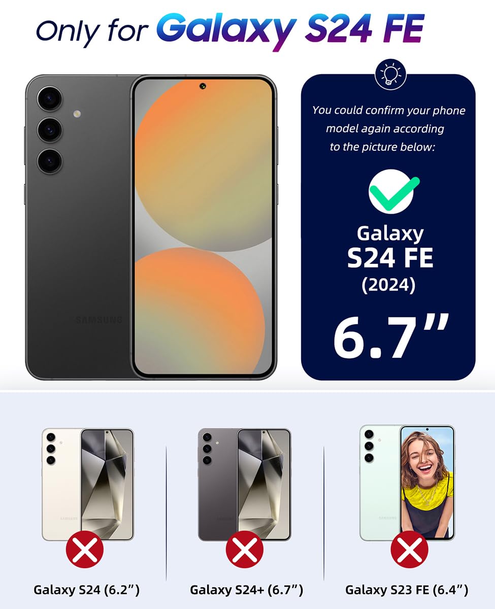 OCASE Compatible with Samsung Galaxy S24 FE Wallet Case, PU Leather Flip Folio Case with Card Holders RFID Blocking Kickstand [Shockproof TPU Inner Shell] Phone Cover 2024 - Brown