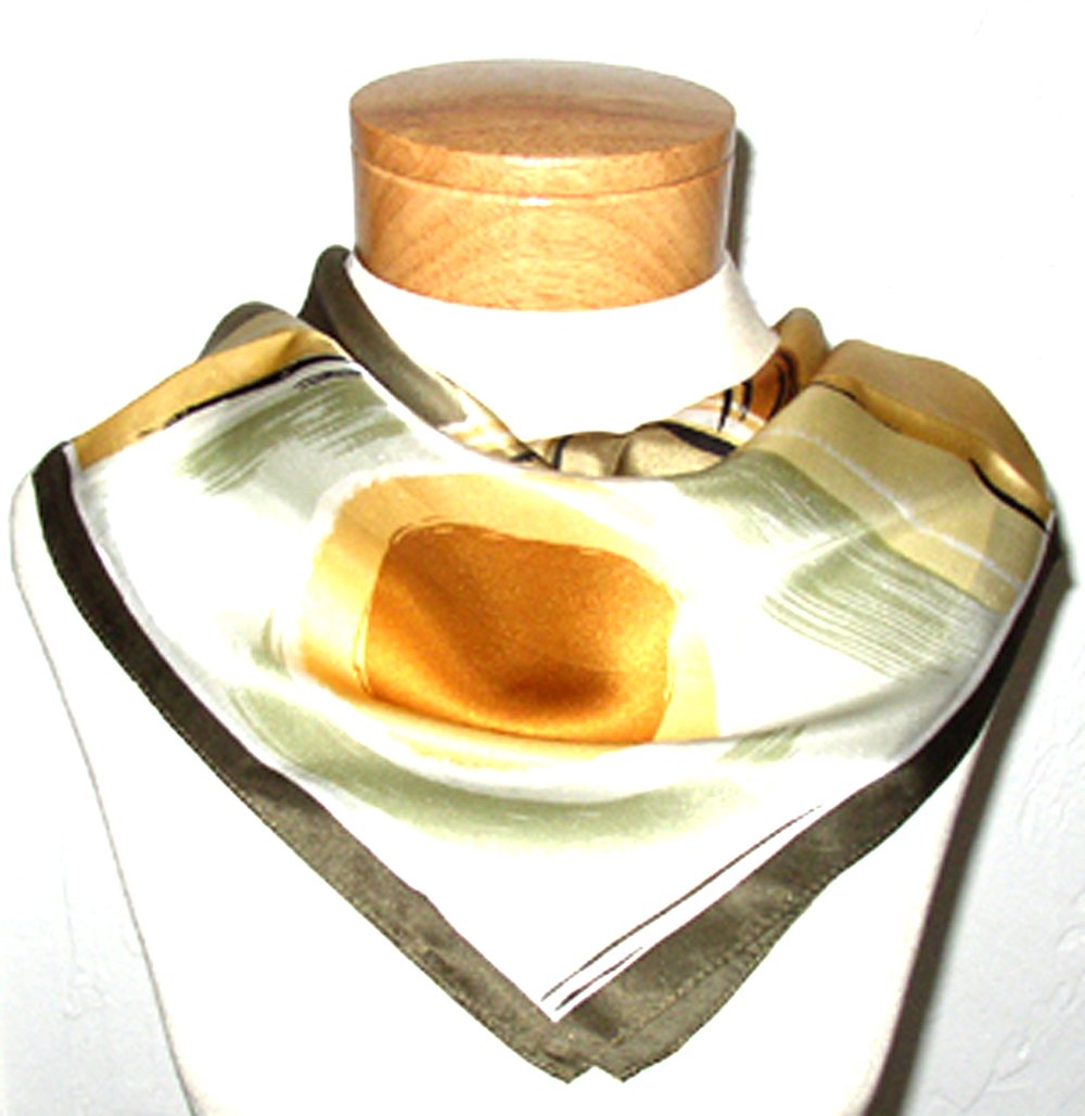 silksalon 100% Luxurious Charmeuse Silk Scarf Bandana Headband Sun and Moon