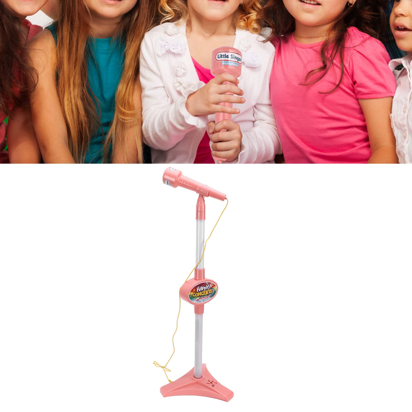 ariarly Kids Karaoke Microphone Toy with Stand, for Home and Kindergarten, Cute Design with Appropriate Volume Control
