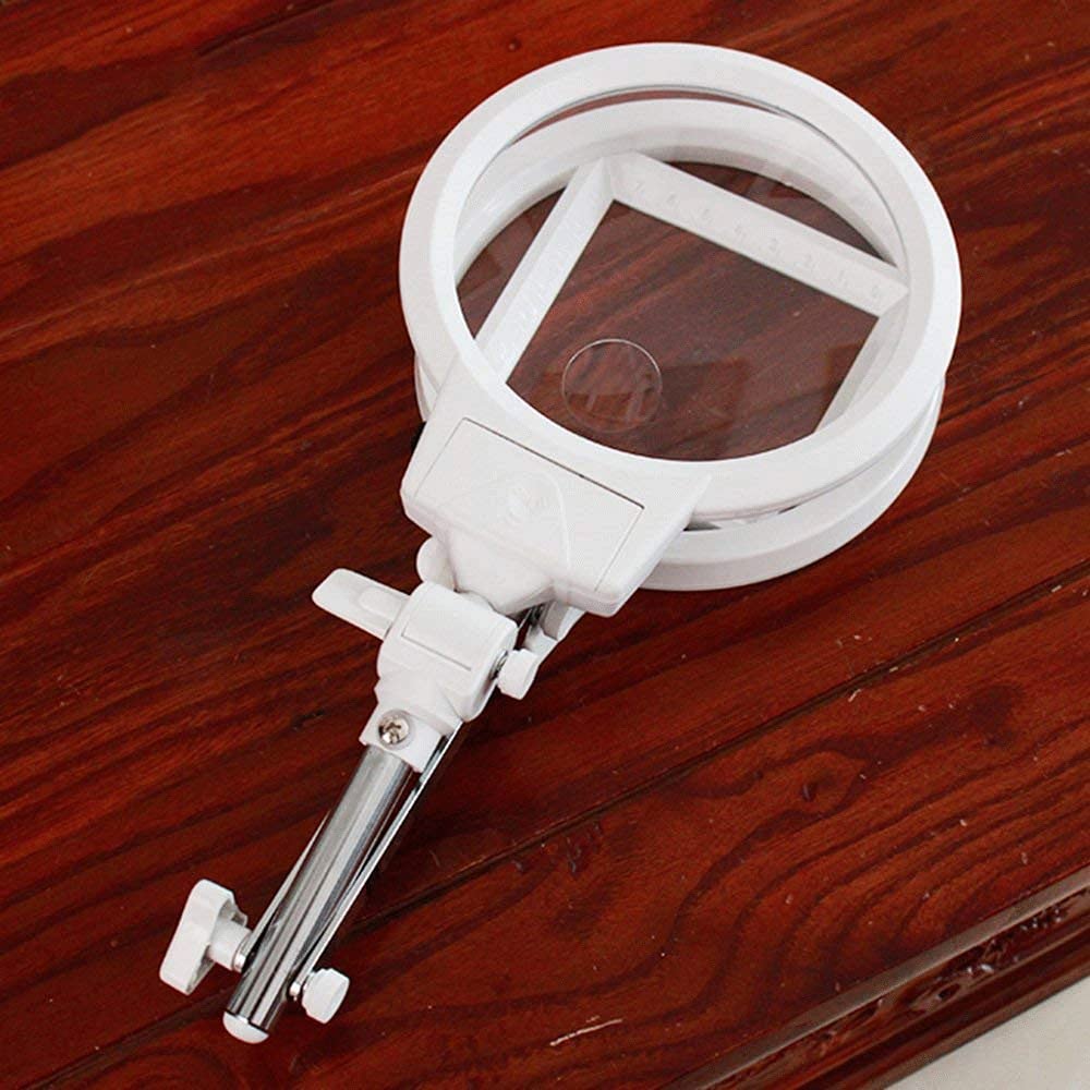 Lupen Faltbare Schreibtisch-Lesebrille Elektronische Inspektion Uhr Elektronik Reparatur Arbeit Tischlampe Licht Handheld Doppellinse Vergrößerungsspiegel Freundschaft und Tugend