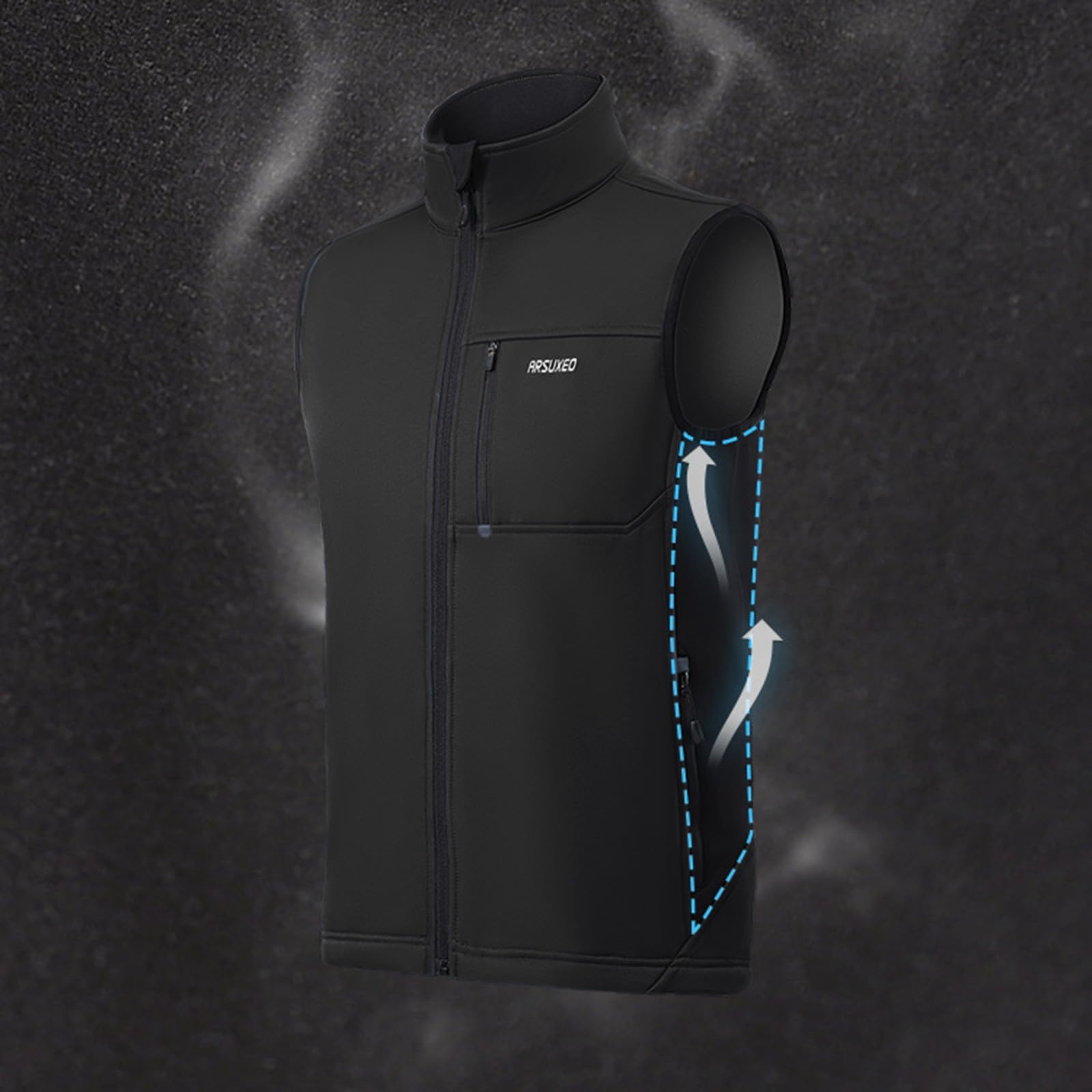 Chaleco de motorista para hombre, resistente al viento, impermeable, de forro polar, ligero, transpirable, impermeable, para correr, ciclismo, ciclismo