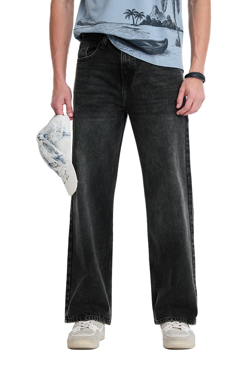 snitch Men Jeans Casual | Straight Fit Mid Rise Vintage Stone Washed Five-Pocket Styling | Premium 100% Cotton Denim & Durable Woven Fabric for Daily & Rugged Use-picture-15