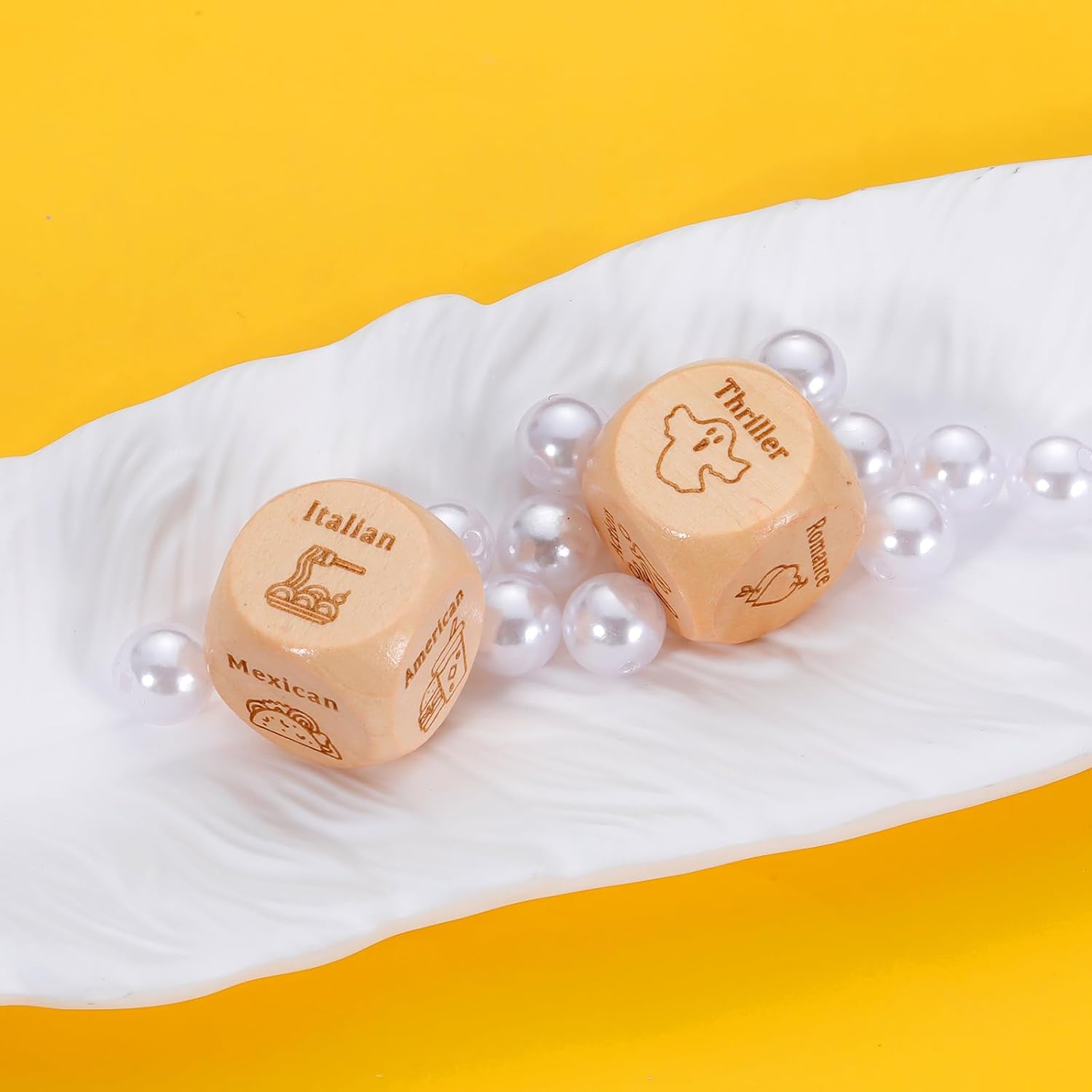 Boo Basket Stuffer for Him Her, Easter Gifts for Adult, Movie Gifts for Him Her, Date Night Dice, 5th Wooden for Boyfriend Girlfriend, I Love You Gifts