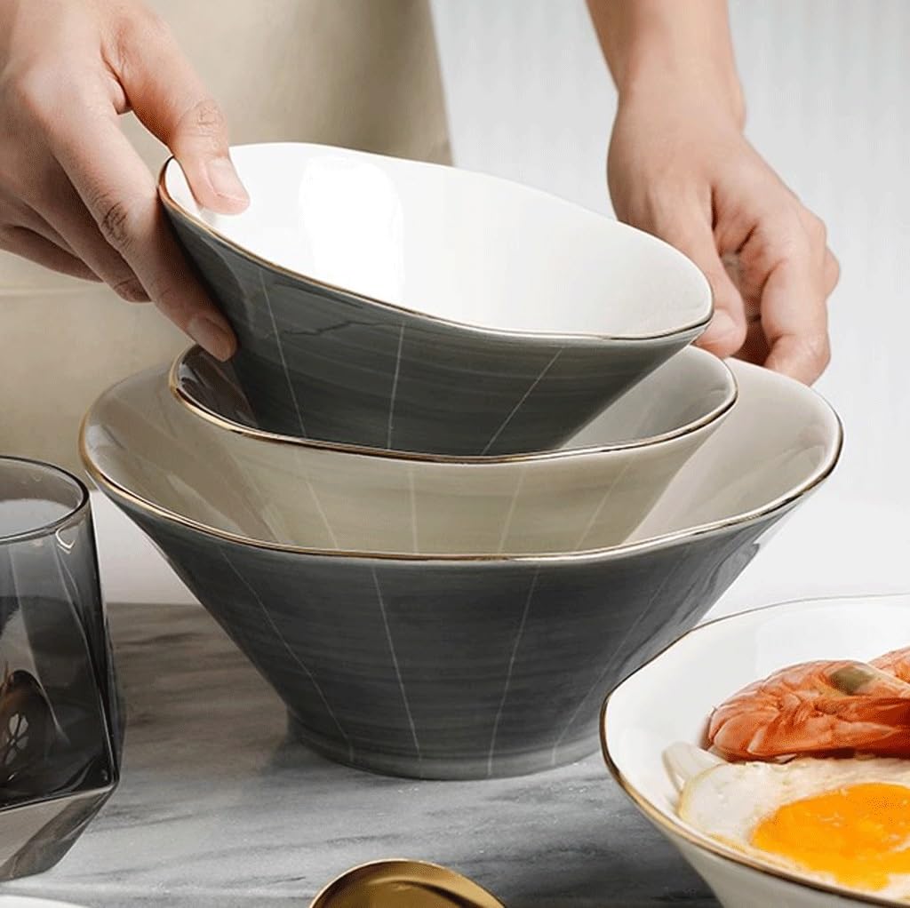 Contenitori Per la Conservazione Degli Alimenti Ciotola For Ramen Stoviglie For Riso In Ceramica For Zuppa Domestica Grande For Noodle Ciotola Per Zuppa di Noodle(1)