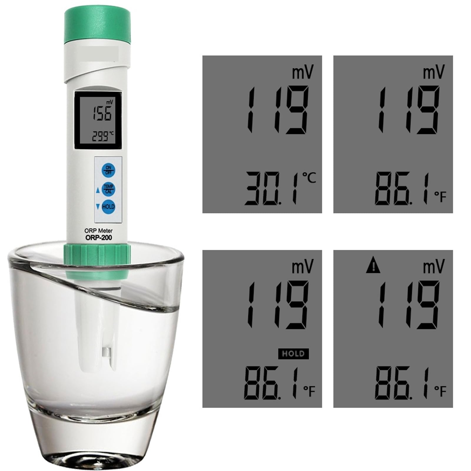 Medidor digital de ORP, pH y TDS, medidor temperatura, resistente al agua con calibración automática, portátil, COM-80/100/200/300/360, Monitor técnico