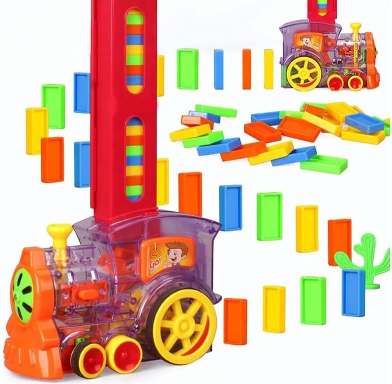 Blooming Furnancy Domino Train Set (40 PCS) | Light Sound Building Blocks Stacking Tile | Stylish & Comfortable | Decorative Game Toys for Kids | Preschool Educational Play | Pack of 1 (B0D73Q4R5R) Amazon Price History, Amazon Price Tracker